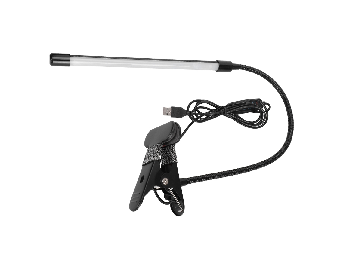 Luz de Leitura Led Clip com Ajuste de Brilho e Cor Fria/quente, Usb, Tubo Único | S/MARCA