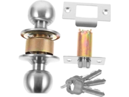 Fechadura De Porta Esférica Em Aço Inoxidável Nuobesty Para Quarto, Conjunto De Fechadura Com Chave