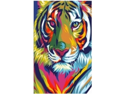 Toalha Praia Microfibra Pintura Tigre