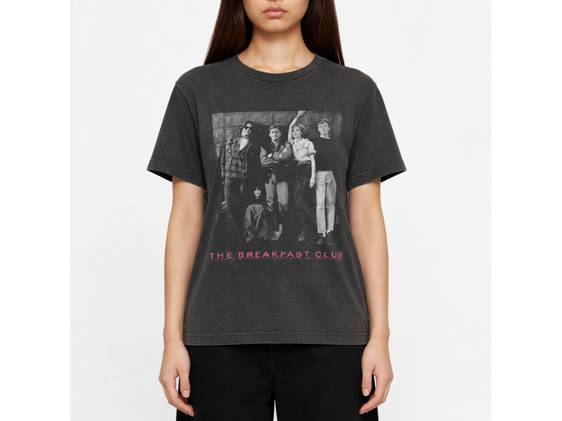 Rockinstone Breakfast Club Movie Bw Locker Photo Solid Smoke Adult T-shirt Size:m