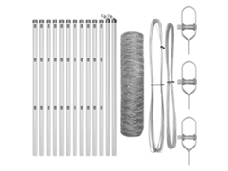 Conjunto 1 Cerca Para Jardim Vidaxl Prateado Aço (25 X 0,5 M)