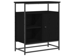 Conjunto 1 Estante De Armazenamento Vidaxl Preto Derivados De Madeira (69 X 35 X 80 Cm)