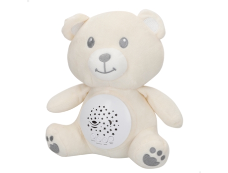 Urso de peluche projetor de estrelas com luz e som Genial Baby