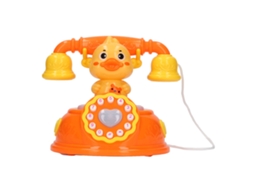 Brinquedo Telefone Pato Com Luz E Música Simulado Telefone Fixo Antigo Para Crianças