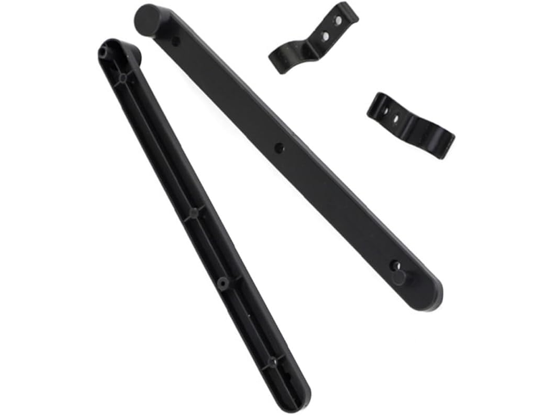 Trilho Oculto Para Porta, 2 Peças, Plástico Preto, Trilho De Ferro Para Armário