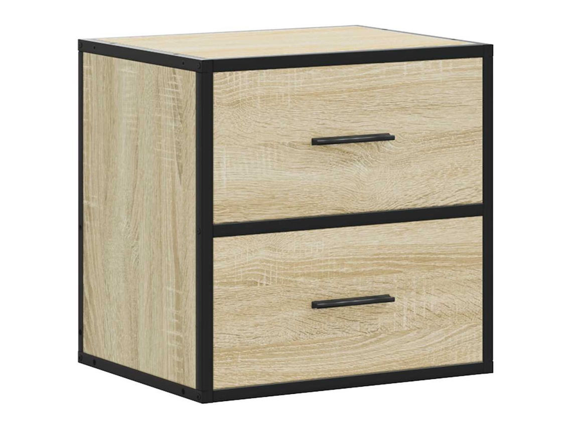 Wall-mounted Bedside Cabinet, Wall-mounted Bedside Cabinets Vidaxl Marrom Madeira Processada (n/a)