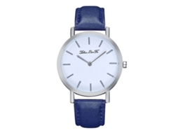 Relógio de pulso Zhoulianfa Zlf0196-y azul de quartzo para homens e mulheres com pulseira de PU