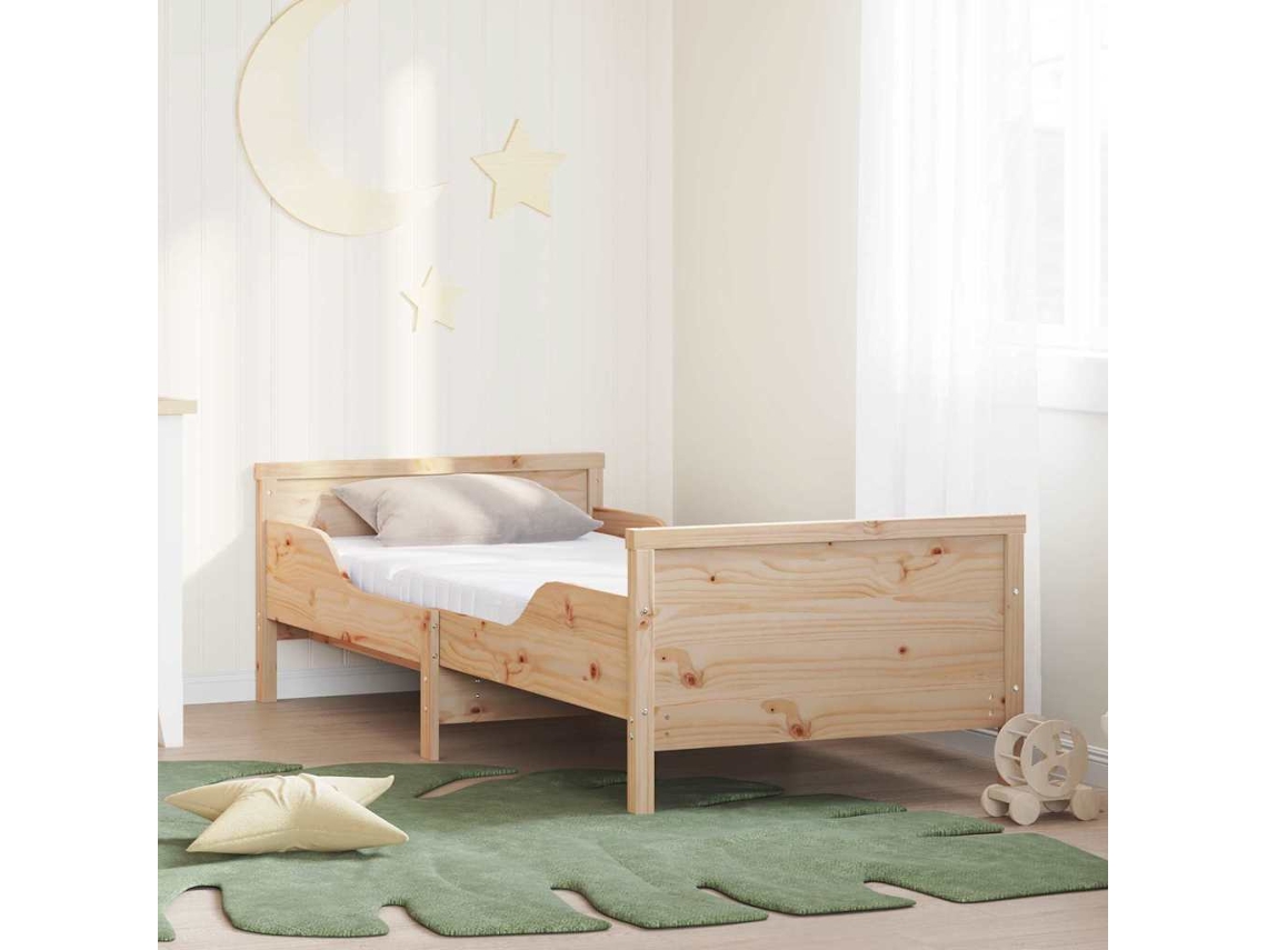 Vidaxl Estrutura De Cama Com Colchão Extensível Castanho 80 X 200 Cm