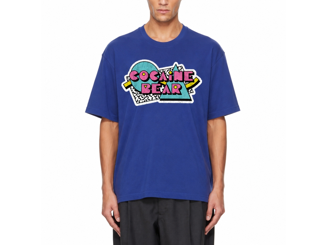 Rockinstone Cocaine Bear Saved By The Cb Solid Royal Adult T-shirt Size:m