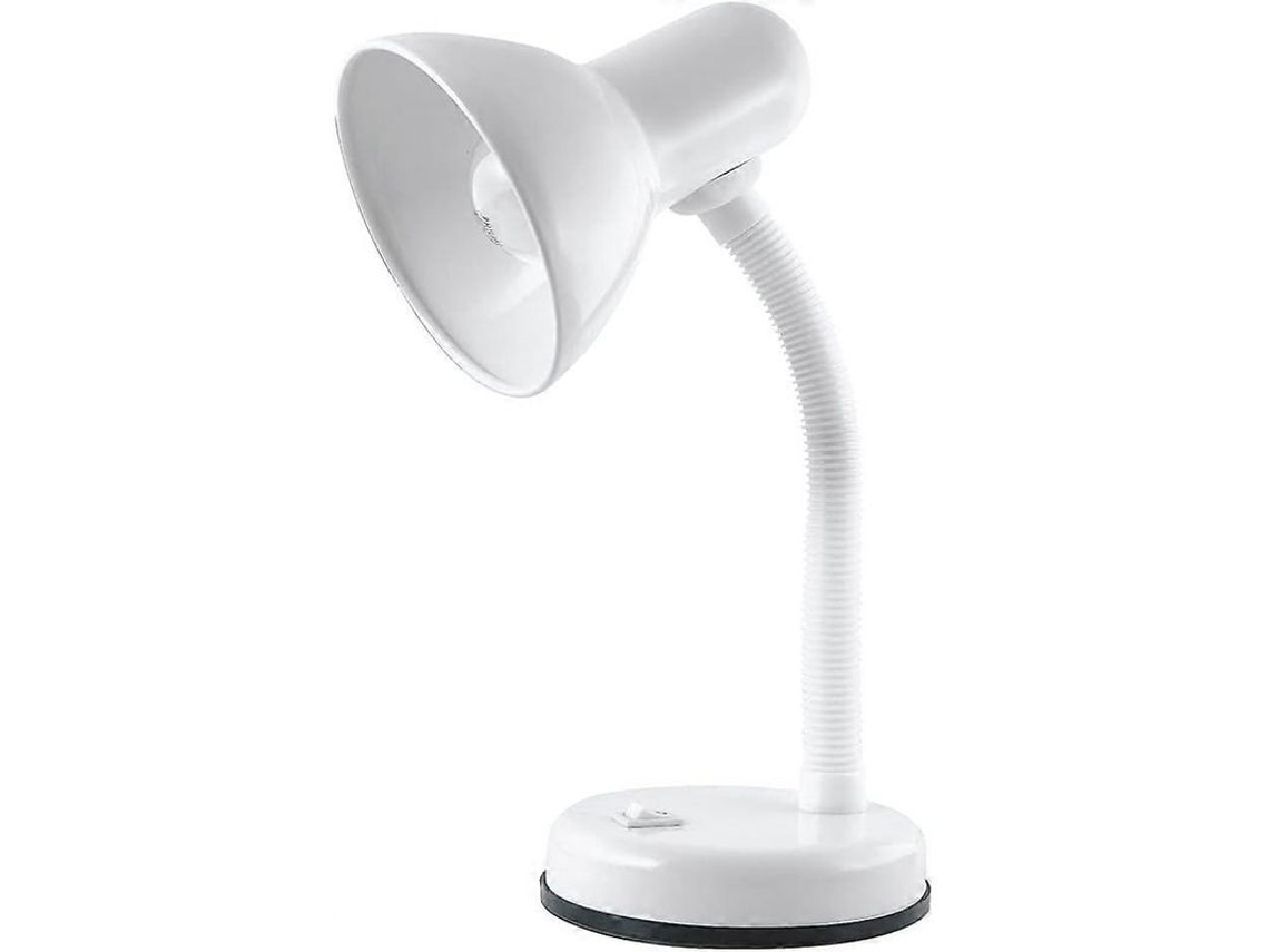 Lâmpada De Escritório Flexível Clássica Homelife 35w Com Base Estável E Pescoço Ajustável - Ideal Para Trabalho E Estudo Diamond White
