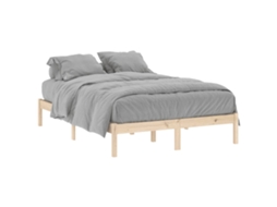 Bed Frame, Bed Frames Vidaxl Marrom Madeira De Pinho (137 X 190 Cm)
