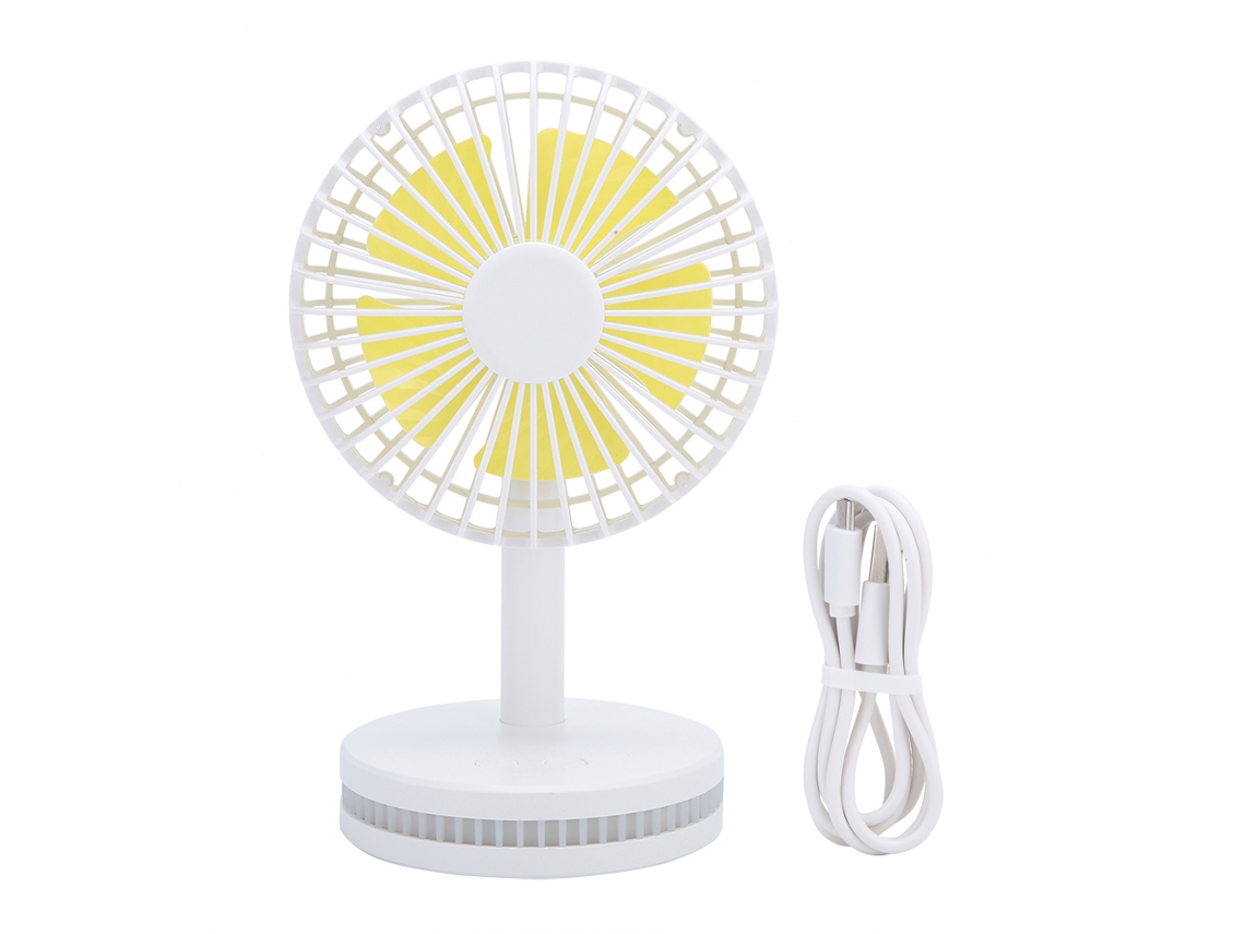 Ventilador Portátil Usb Recarregável Mesa Branco Worten