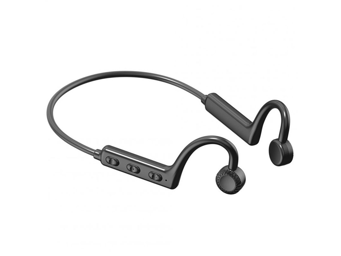 Auriculares Bluetooth De Condução Óssea Sem Fio Redução De Ruído Ouvido Aberto À Prova D'água Preto*