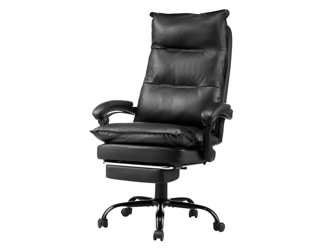 Cadeira De Escritório Ergonómica Com Apoio Lombar, Pés E Encosto Reclinável Tekmaquinas