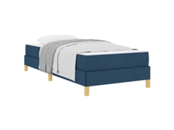 Conjunto 1 Cama Box Vidaxl Azul Tecido (80 X 200 Cm)
