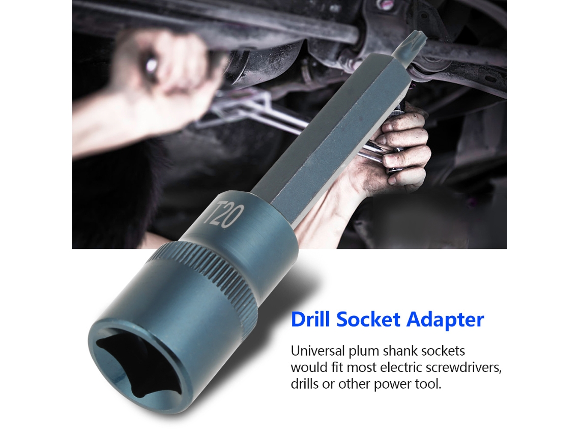 Destornillador Eléctrico Plum, Broca Estrella T20, Socket 1/2" 100mm, Herramienta De Conducción