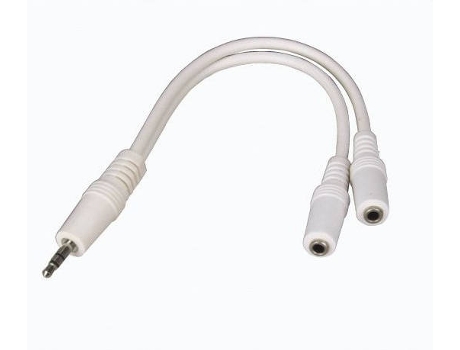 Cabo de Áudio WAYTEX (Jack 3.5mm - 20 cm - Branco)