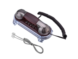 Telefone Antigo Com Flash, Telefone Moderno De Parede Com Luz De Fundo Azul Brilvibera