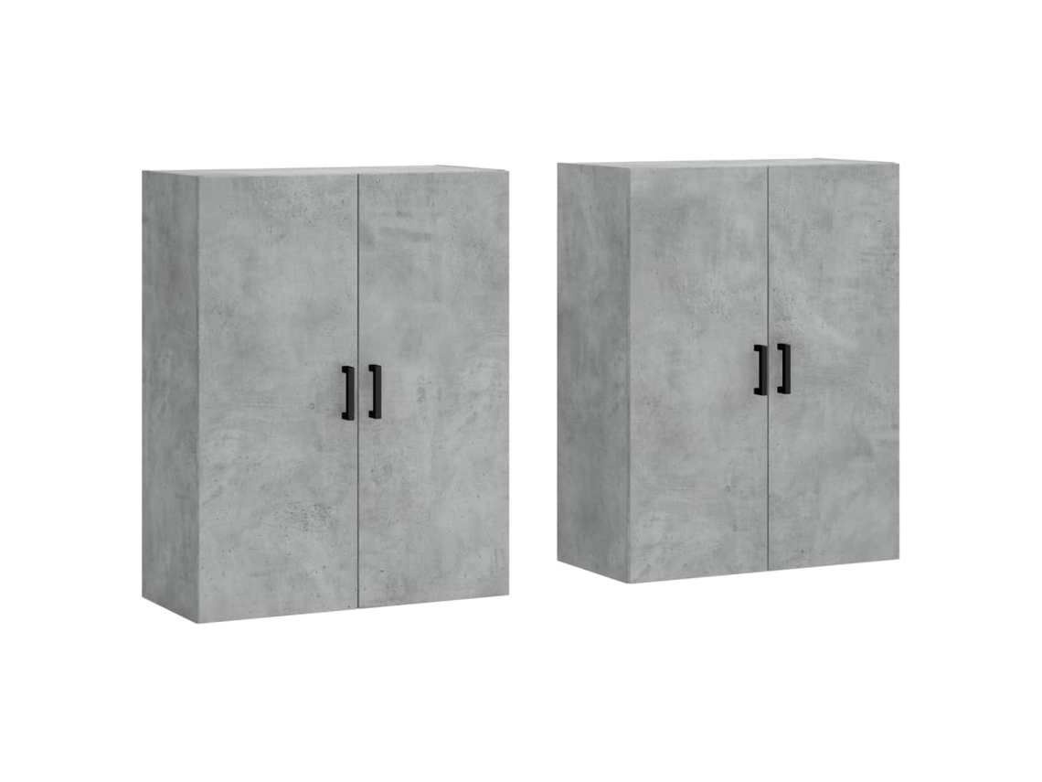 Conjunto de 2 Armários de Parede Cinzento Cimento 69,5x34x90 cm MAISON EXCLUSIVE