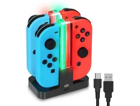 Estação de Carregamento BLEOSAN 1010/5000 4 em 1 Joy-Con (Nintendo Switch - Preto)