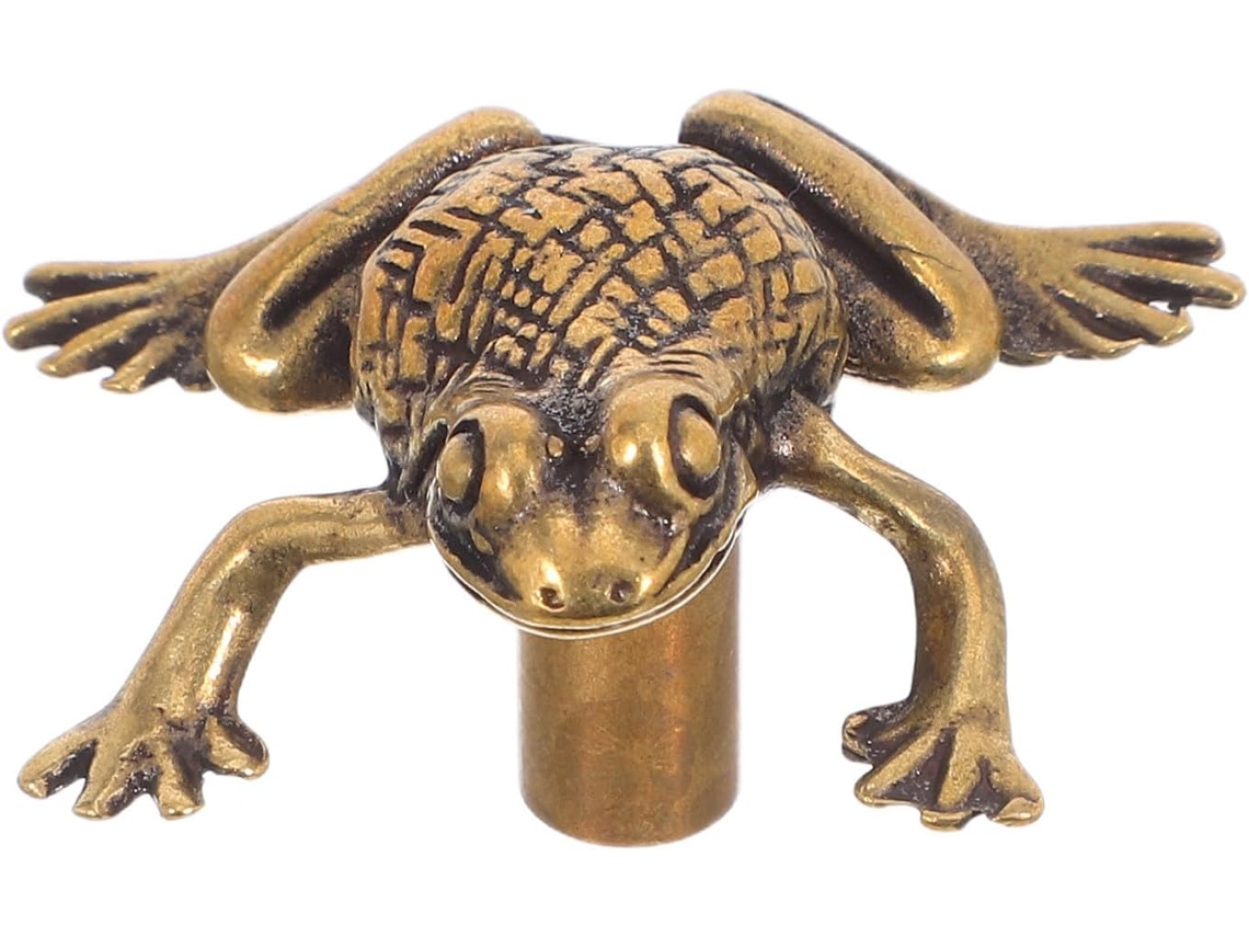 Puxador/botão Em Latão Marrom Estilo Vintage Com Formato De Sapo Chinês