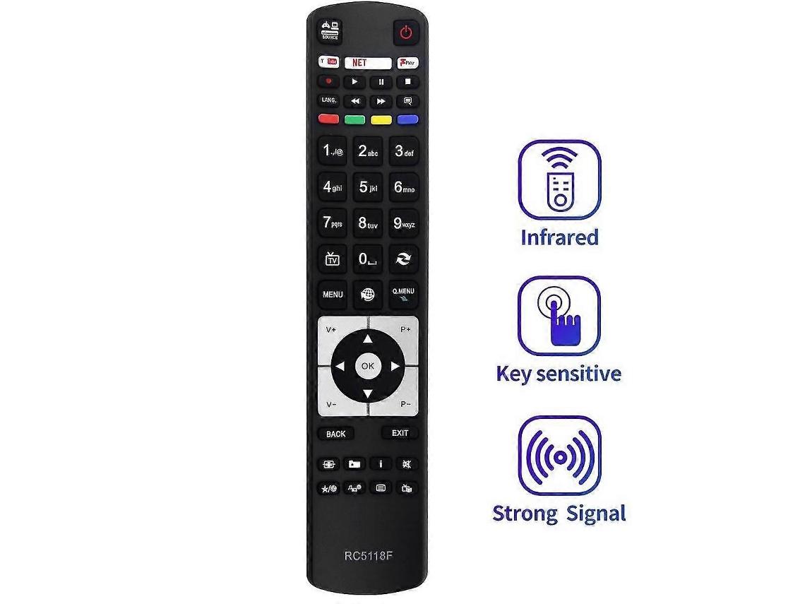 Rc5118f compatível com Rc5117 Rc5118 42hyt42u 50hyt62uh Smart TVvayotoy