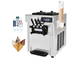 Máquina De Sorvete Soft Profissional 28l/h Com 3 Sabores E Tela Digital Tekmaquinas