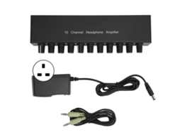 Aetheria amplificador de Fones de Ouvido 1 Entrada 10 Saídas 3.5mm Estéreo com Controle de Volume Uk Plug