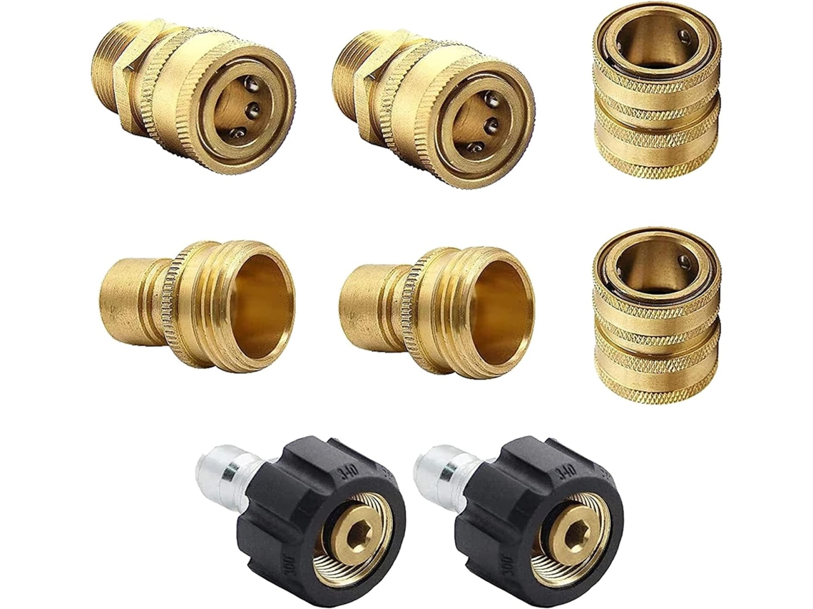 Kit De Conexão Rápida 3/8" 3/4" Com Bocal Cobre, Adaptador