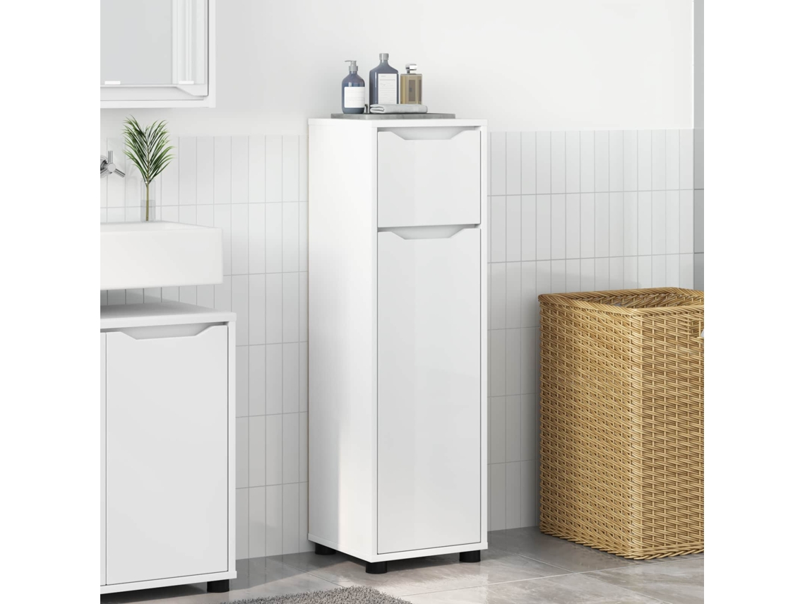 Vidaxl Armário De Banheiro Branco 30,5 X 30 X 101 Cm