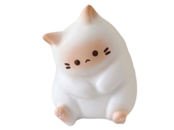 Mali brinquedo de Esmagamento Gato Fofo Pu Macio Anti estresse Decorativo Branco para Casa Escritório Viagem