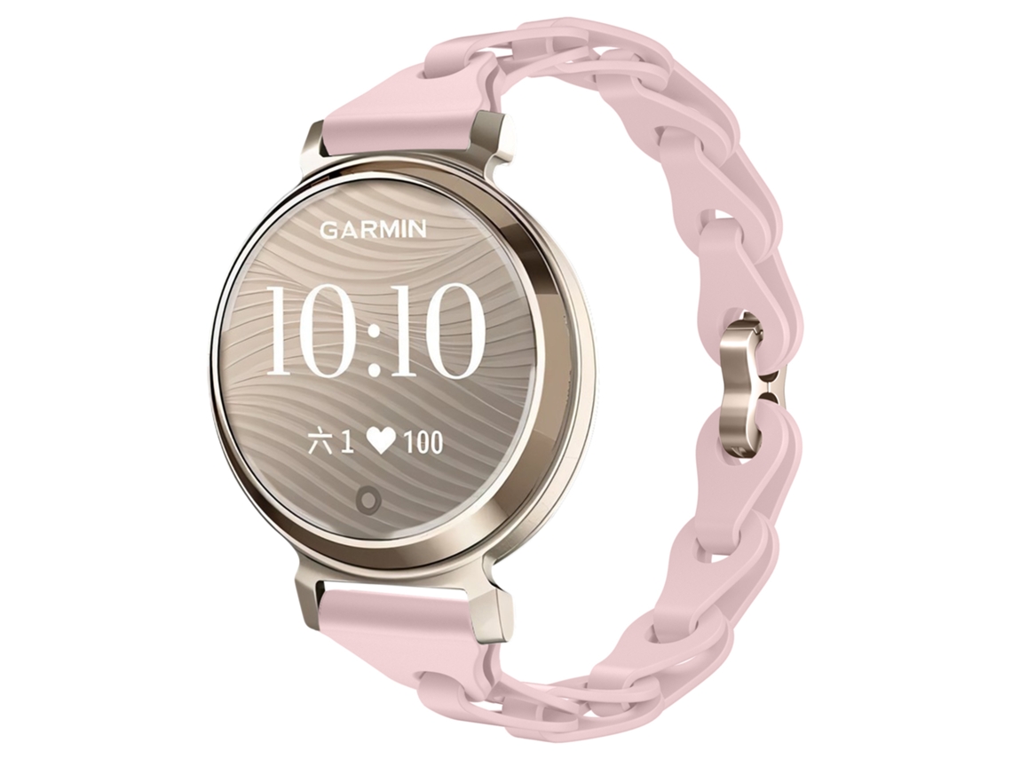 Pulseira De Silicone Elástica Para Garmin Lily 2 – 14mm Rosa Panoona