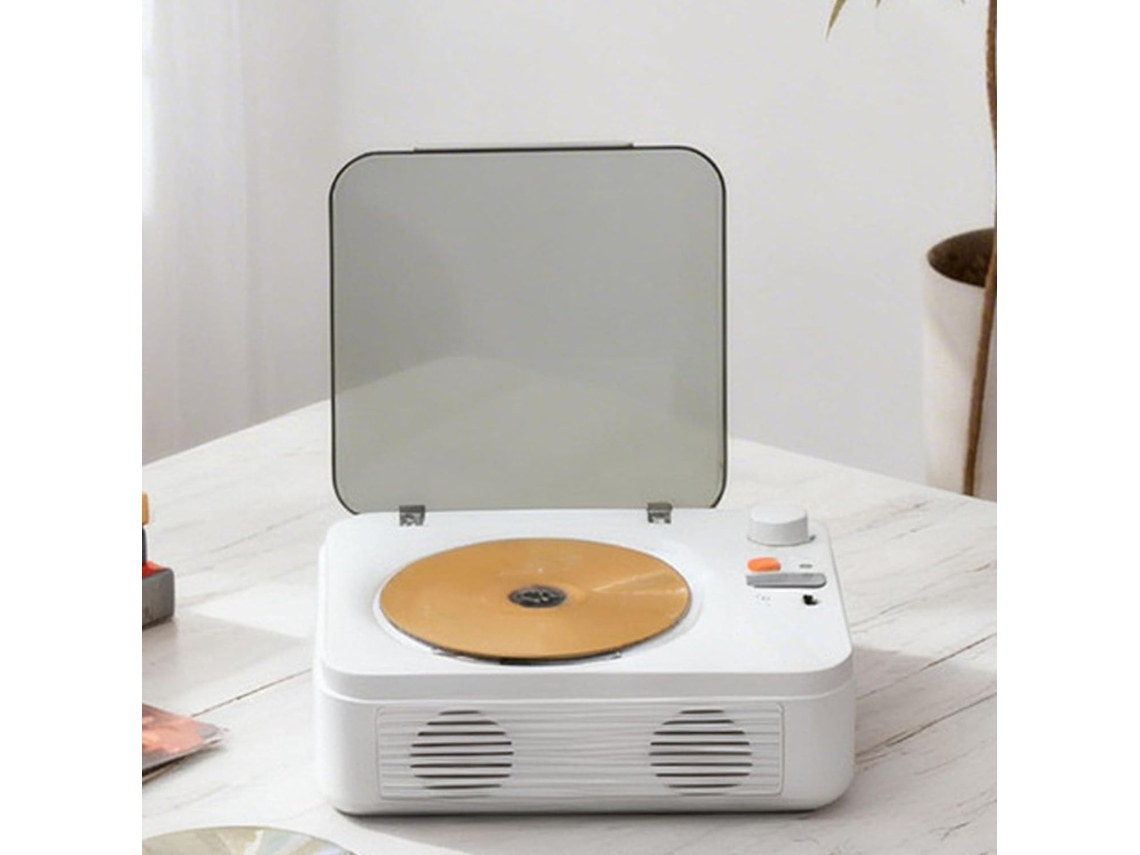 Leitor Cd Portátil Retrô Diyeeni Com Bluetooth, De De Mesa Com Controle Remoto, Usb, Aux E Entrada Para Fone
