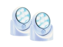 Conjunto de 2 Luzes Led Sem Fio com 7 Leds Cada e Detector Movimento, Rotação de 360​​ Graus BRILVIBERA