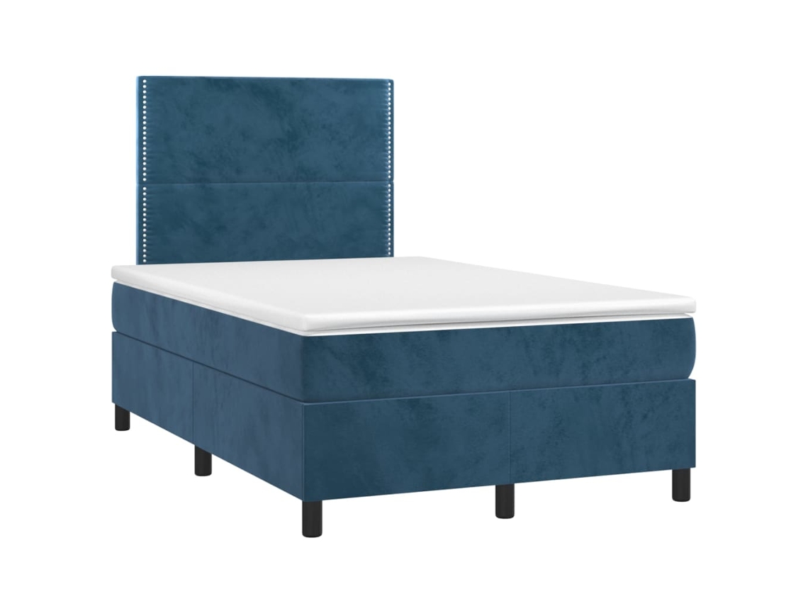 Box Spring Bed, Box Spring Beds Vidaxl Azul Veludo (120 X 190 Cm)