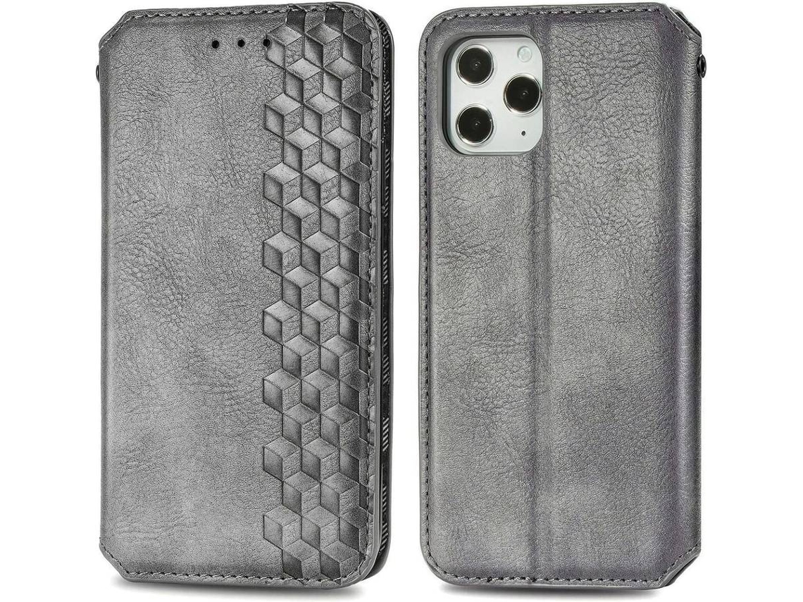 Capa iPhone 12 Pro Max HONGWE. Livro Cinzento