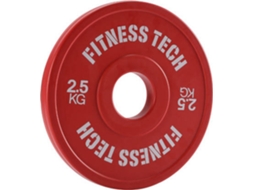 Disco de Musculação FITNESS TECH Plate Fracionário Vermelho (2,5 kg)