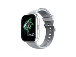 Relógio inteligente Xiaomi Black Shark GT Neo da Giyopower com mostrador prateado e pulseira de silicone de 51 mm. Ly Ebike