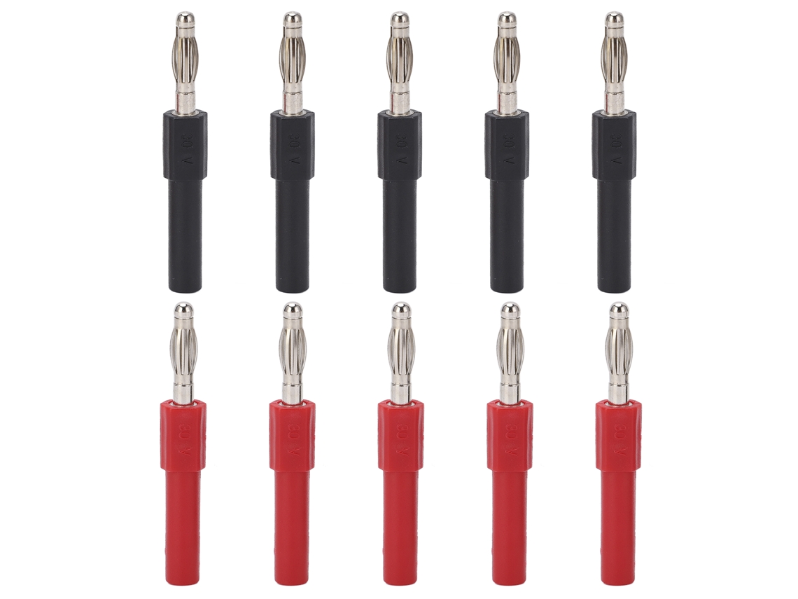 5set conector plugue banana J.20012 4mm macho para 2mm fêmea para multímetro adaptador S/MARCA