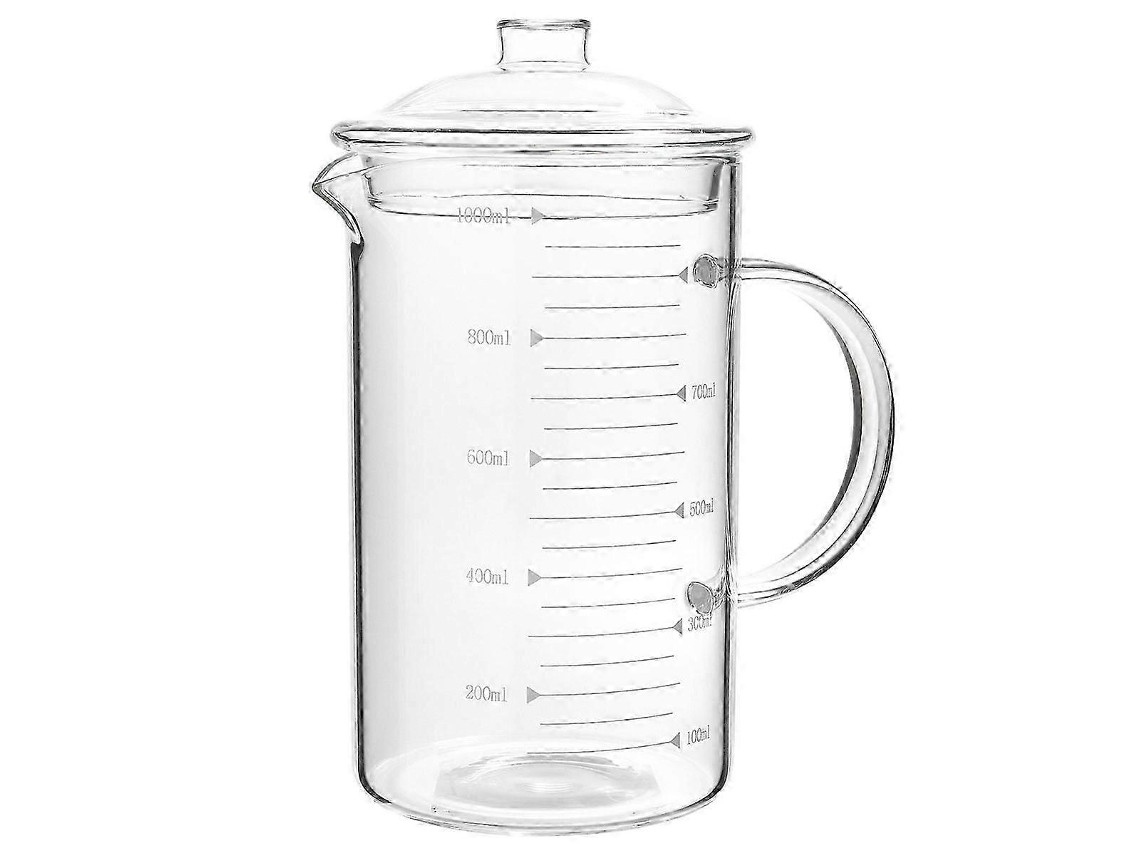 Jarra De Suco De Vidro Resistente Ao Calor Copo De Vidro Multifuncional Com Escala 1000ml In
