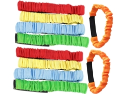 Conjunto De 10 Faixas Elásticas Para Corrida Três Pernas, Ideais Jogos Interativos E Atividades Ao Ar Livre