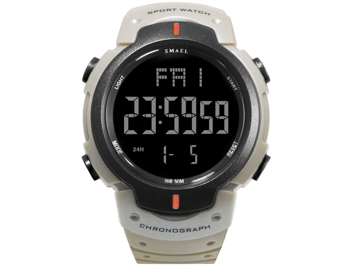 Reloj Deportivo Digital Al Aire Libre Impermeable Luminoso Para Hombres (caqui)