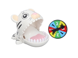 Mali brinquedo de Mordida nos Dedos Animal Cartoon para Aliviar Estresse e Coordenação Olho mão Branco