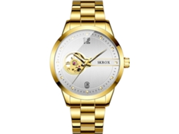 Lurelia Relógio Mecânico Masculino, Automático, Turbilhão, Aço Inoxidável