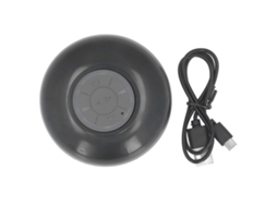 Alto falante Sem Fio À Prova Dágua Ipx4 com Capa de Sução Led Portátil para Banho Cozinha Escritório