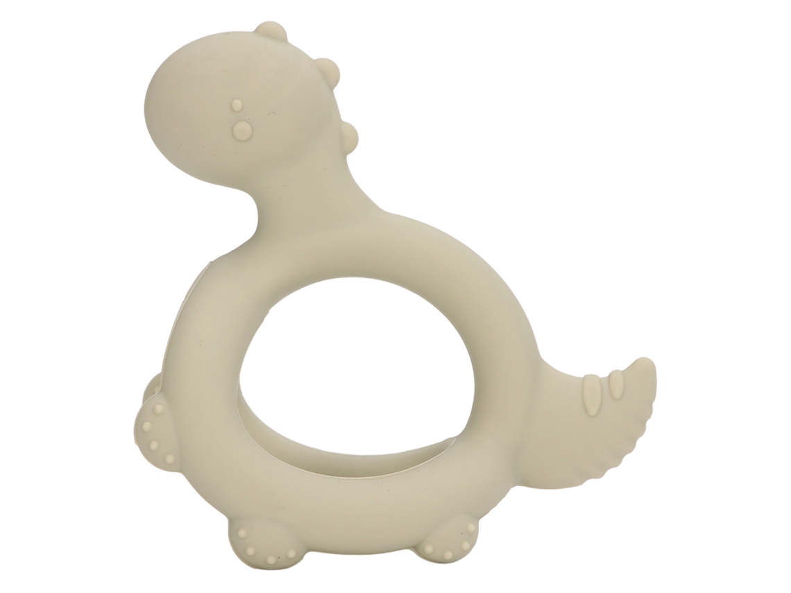 Mali brinquedo Mordedor Dinossauro 3d Silicone Bebê Suporte Chupeta Alivia Dor de Dentes Od Green