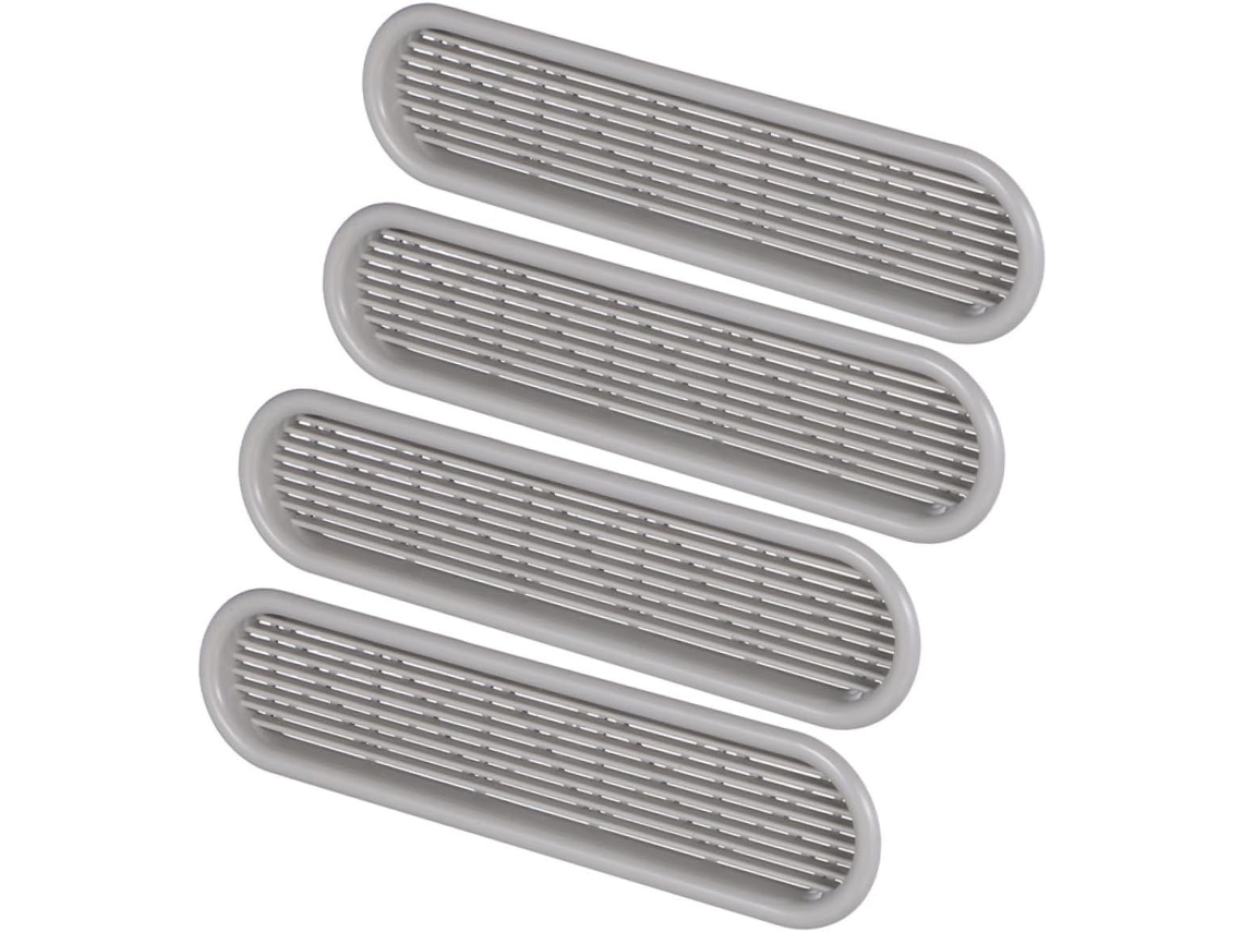 Conjunto De 4 Grelhas De Ventilação De Plástico Para Armários, Cozinha, Banheiro E Guarda Roupa. Gokoco