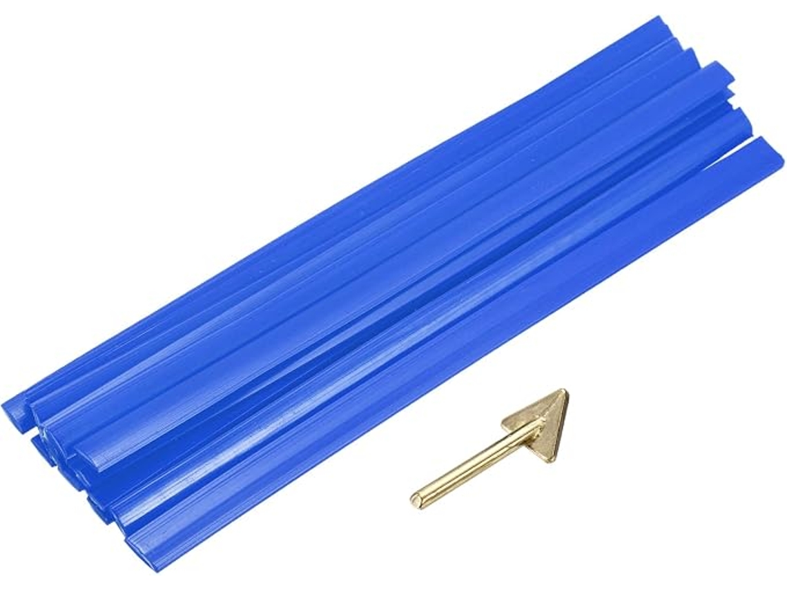 15 Peças De Plástico De Solda Hastes De 8 Polegadas 9,5 Mm X 200 Mm Azul