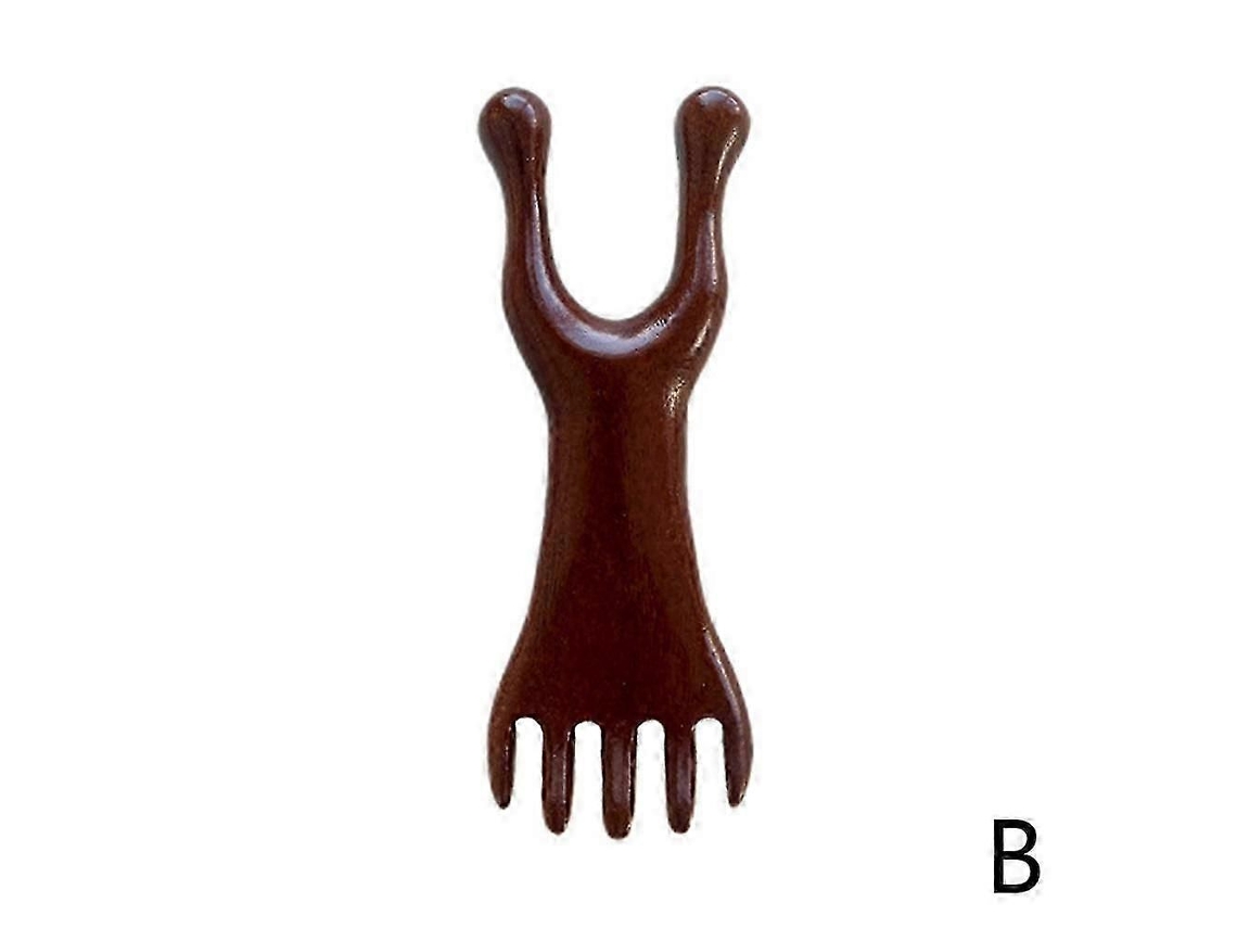 Pente De Massagem De Madeira Com Dentes Largos Para Cuidados Com O Couro Cabeludo E Cabelo - Presente Ideal