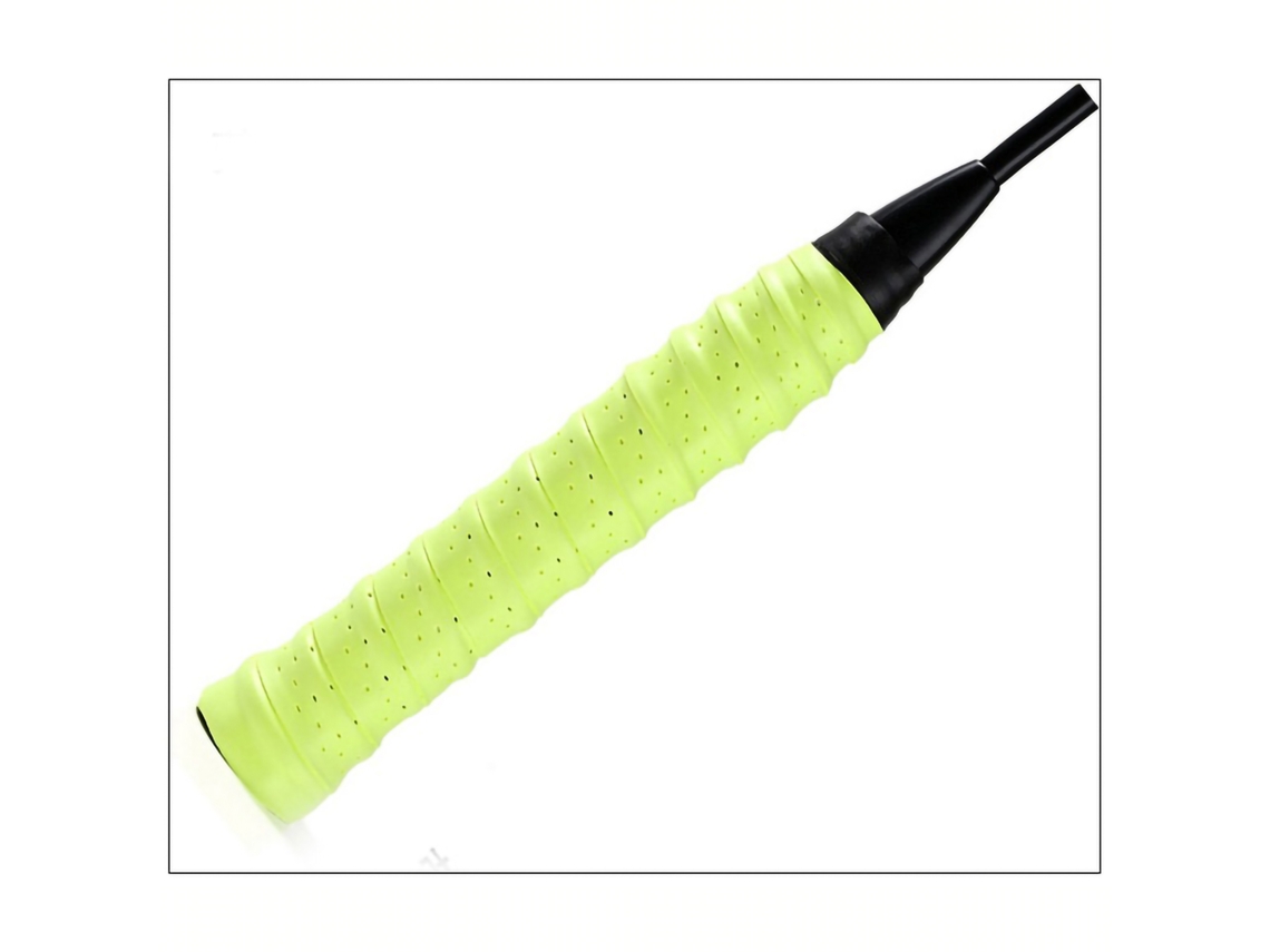 Fita absorvente de suor 2026rebe para raquete de badminton, empunhadura respirável com quilha, adesivo para mão, cor verde fluorescente